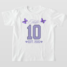 Hello Ten Digits Cute Coquette 10th Birthday Girl