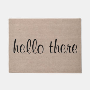 Hello there funny quote saying hipster humour doormat
