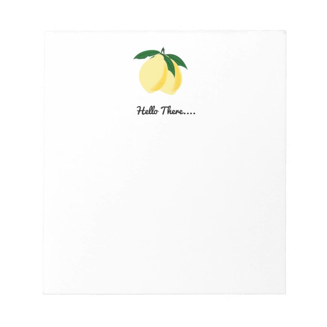 Hello There, Lemon Notepad (Front)