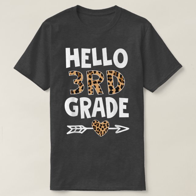 Hello Third Grade Back To School T-Shirt (Design Front)
