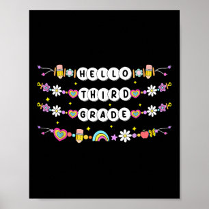 Hello Third Grade Friendship Bracelets Back To Sch Poster