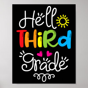 Hello Third Grade Fun 3rd Grade Byck To School Gif Poster