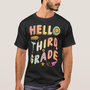 Hello Third Grade History Teacher Cute Esl Teache T-Shirt
