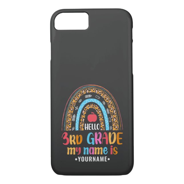 Hello Third Grade My Name is...Back to School Gift Case-Mate iPhone Case (Back)