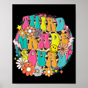 Hello Third Grade Shirt - Girls 3rd Grade Outfit,  Poster