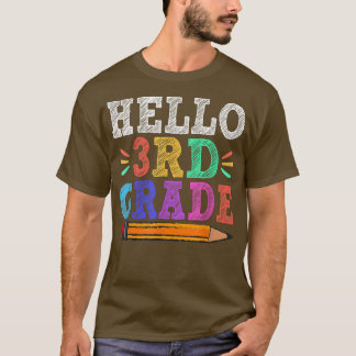 Hello Third Grade Team 3rd Grade Back to School Cu T-Shirt