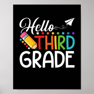 Hello Third Grade Team 3rd Grade Back to School Poster