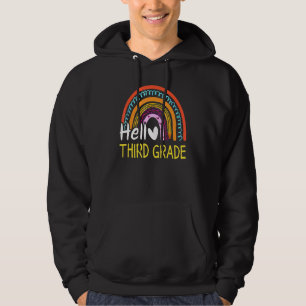 Hello Third Grade Team 3rd Grade Back To School Ra Hoodie
