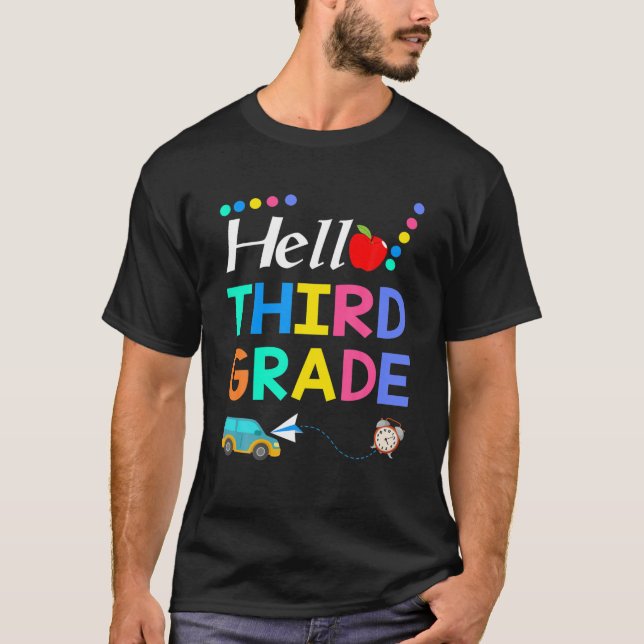 Hello Third Grade Team 3Rd Grade Back To School Te T-Shirt (Front)