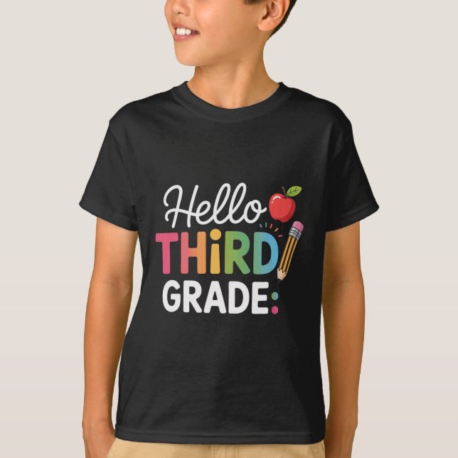Hello Third Grade Team 3rd Grade Back To School Te T-Shirt (Front)