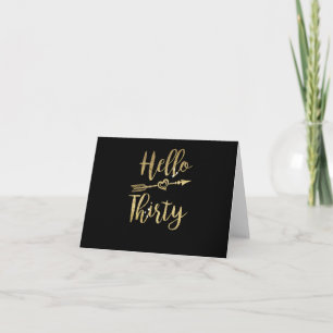 Hello Thirty Birthday 30th Birthday Card
