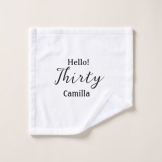 Hello thirty birthday name simple minimal elegant 