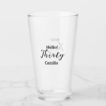 Hello thirty birthday name simple minimal elegant