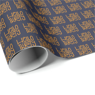 HELLO THIRTY Modern 30th Birthday Wrapping Paper