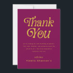 Hello Thirty Retro wine red 30th Birthday Party Thank You Card<br><div class="desc">Express your gratitude in style with this Hello Thirty Retro 30th Birthday Thank You Card, featuring bold retro typography in a sophisticated wine red and gold design. Perfect for sending heartfelt notes after your milestone celebration, this customizable card allows you to add your name, personal message, or event details. Whether...</div>