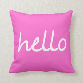 Hello! Throw Pillow