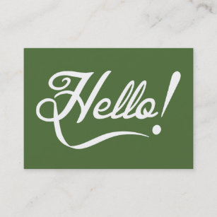 Hello -  Tree Top Business Card