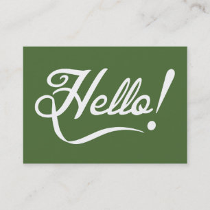 Hello - Tree Top Business Card