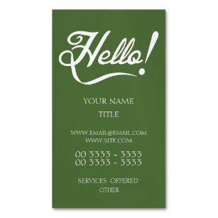 Hello -  Tree Top Magnetic Business Card