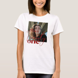 Hello Twenty One Modern 21st Birthday T-Shirt