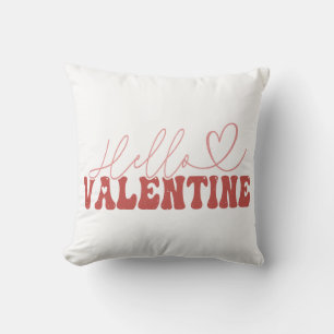Hello Valentine Throw Pillow