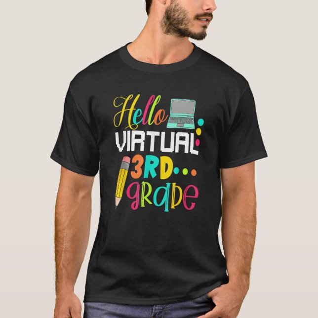 Hello Virtual 3rd Grade Back To School 2020 T-Shirt (Front)