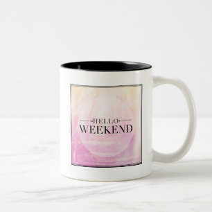 Hello Weekend Two-Tone Coffee Mug