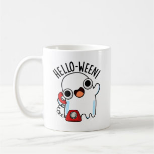 Hello-ween Funny Ghost Pun  Coffee Mug