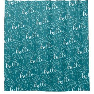 HELLO white seamless pattern with LINES