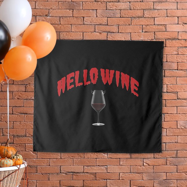 Hello Wine - A Halloween Photo Booth Tapestry (Creator Uploaded)
