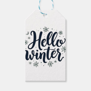 Hello Winter Christmas Snowflake Winter Season  Gift Tags