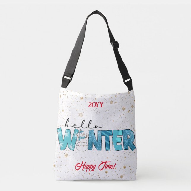 Hello Winter Customize Crossbody Bag (Front)