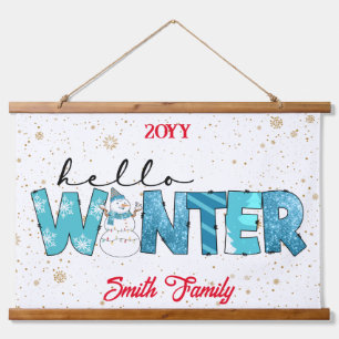 Hello Winter Customize Hanging Tapestry