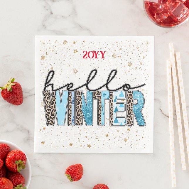 Hello Winter Customize Napkin (Insitu)
