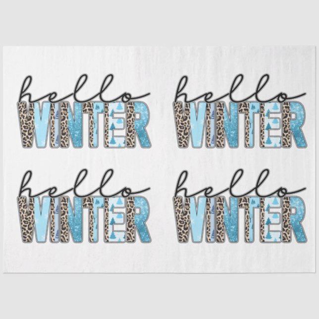 Hello Winter Customize Tissue Paper (Front)