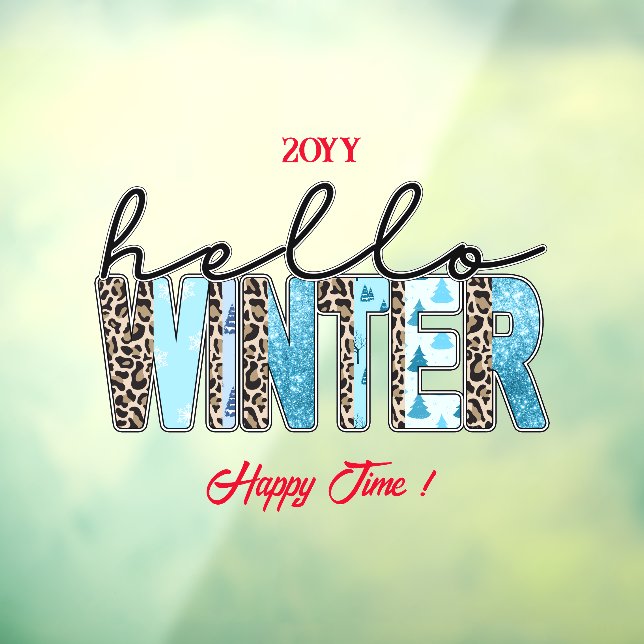 Hello Winter Customize Window Cling (Sheet 3)
