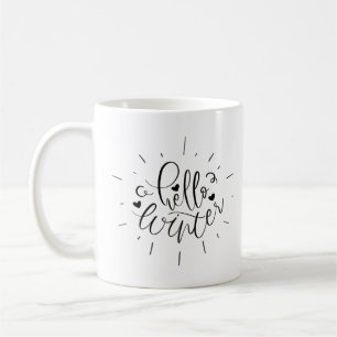 Hello Winter Decorative Modern Script Coffee Mug