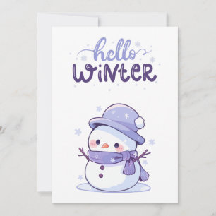 Hello Winter Holiday Card