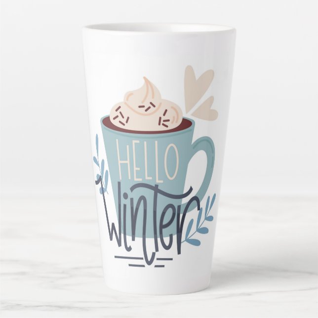 Hello Winter Latte Mug (Front)