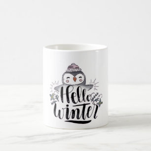 Hello Winter Penguin Mug