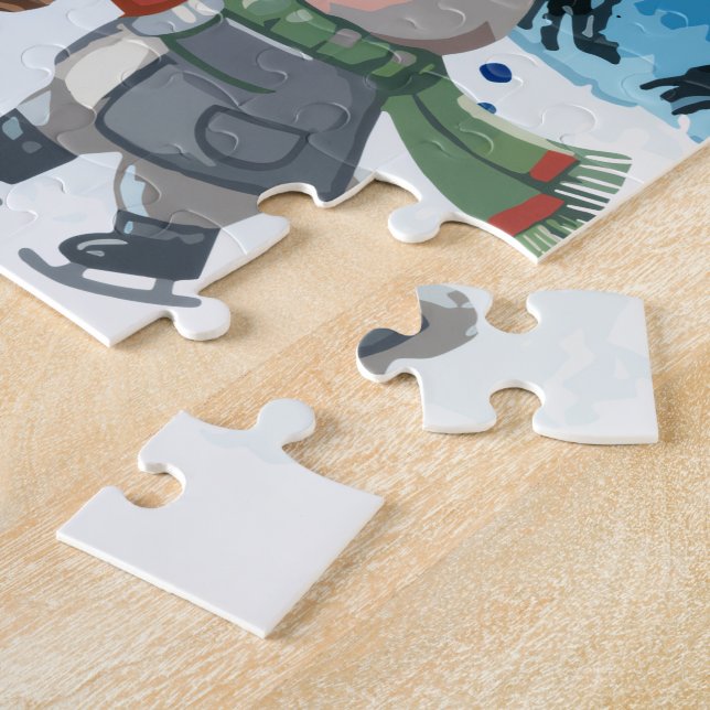 Hello Winter Puzzle with oversized pieces  (Side)