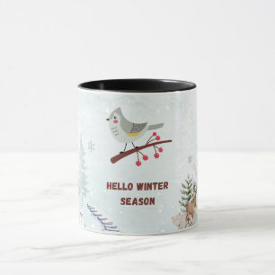 Hello Winter Season Mug – Cozy Hot Cocoa & Snow