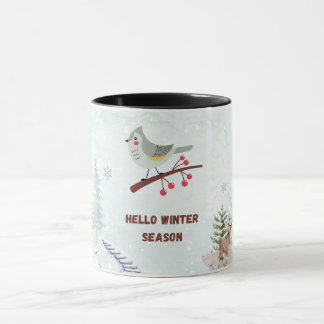 Hello Winter Season Mug – Cozy Hot Cocoa & Snow 