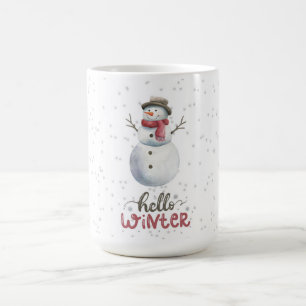 "Hello Winter" Snowman mug