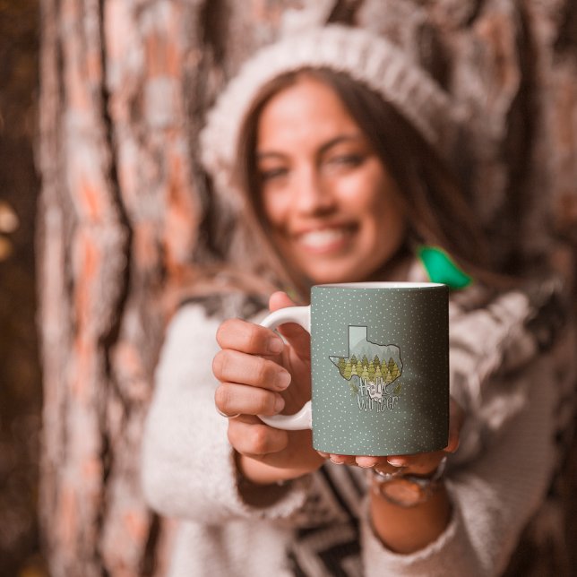 Hello Winter Texas Forest Snow Scene Coffee Mug (Creator Uploaded)