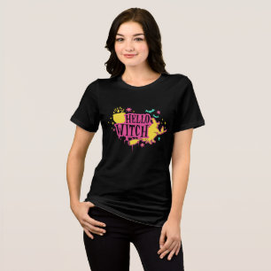 Hello Witch Halloween Retro Tri-Blend Shirt