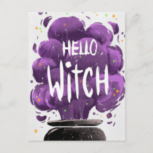 Hello Witch Postcard