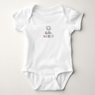 Hello World Baby Bodysuit, Cute Newborn Baby Gift Bodysuit