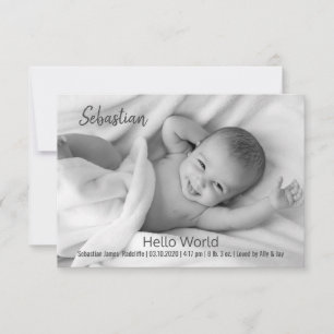 Hello World Baby Cartes photos