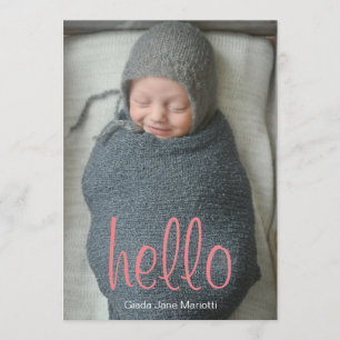 Hello World Baby Faire-part